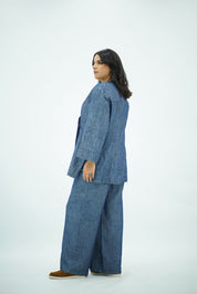 Ensemble en Lin Denim Élégance