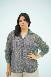 Chemise Florale Monochrome