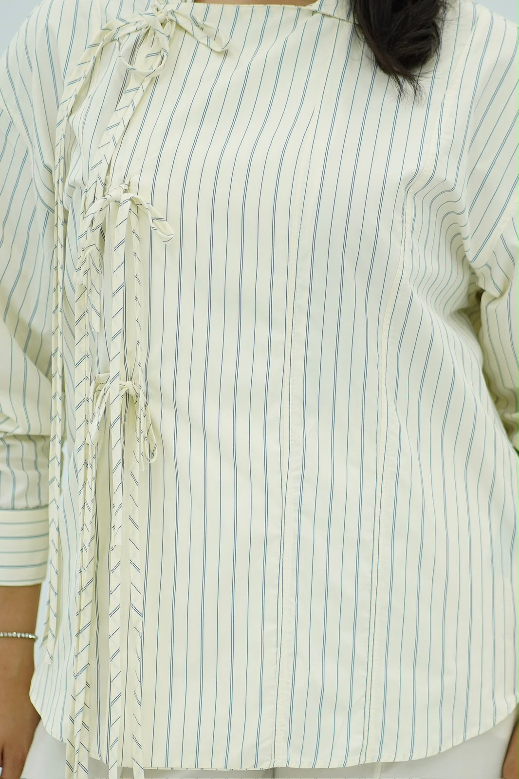 Chemise Rayée Élégance Tressée