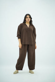Ensemble Tencel Chic Marron Chocolat