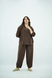 Ensemble Tencel Chic Marron Chocolat