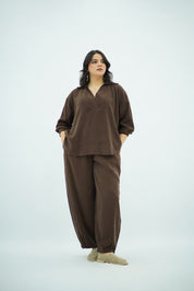 Ensemble Tencel Chic Marron Chocolat