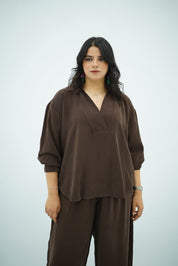 Ensemble Tencel Chic Marron Chocolat