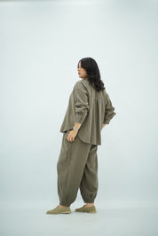 Ensemble Tencel Chic Kaki Chocolat