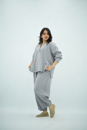 Ensemble Tencel Chic Gris Bleu