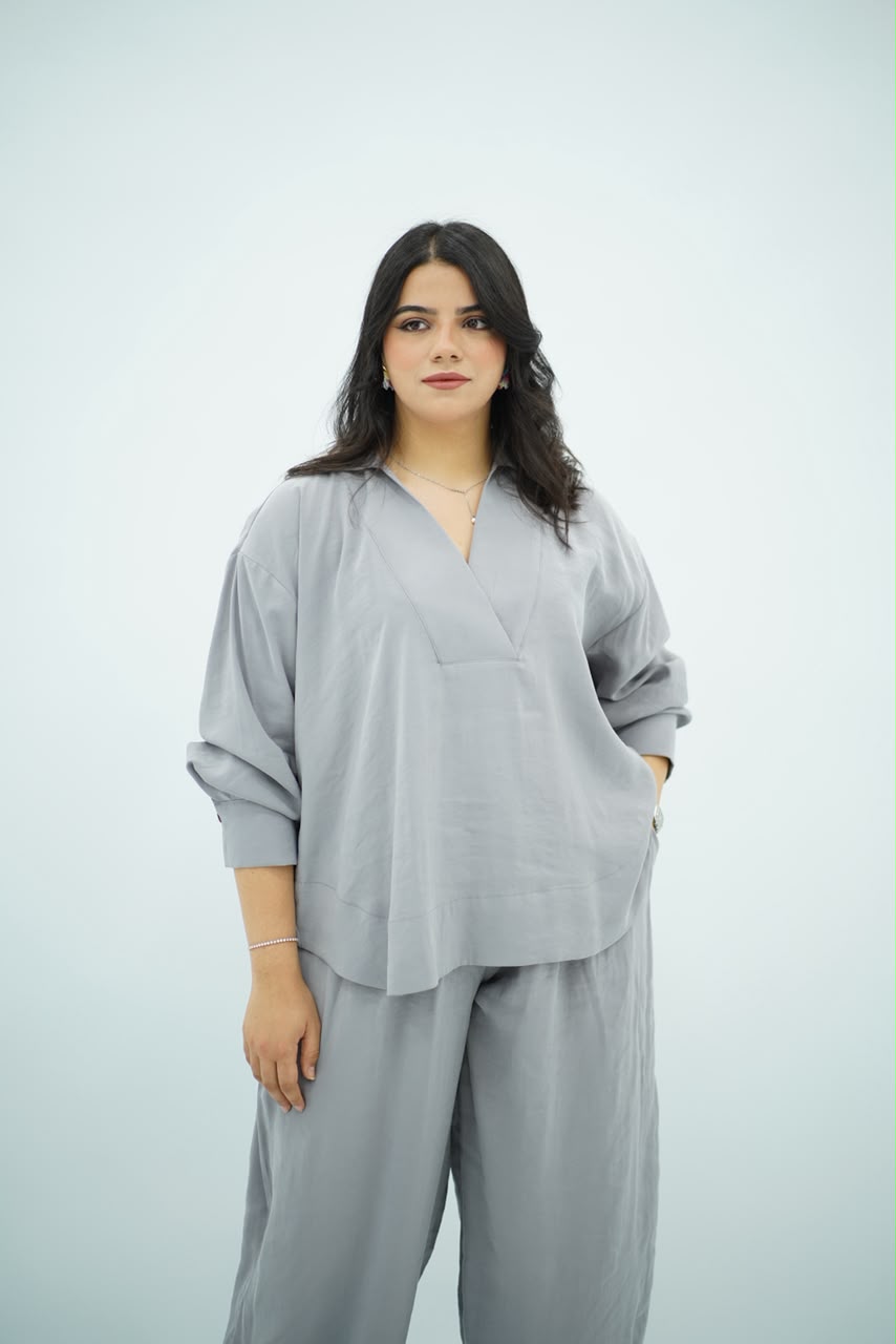 Ensemble Tencel Chic Gris Bleu