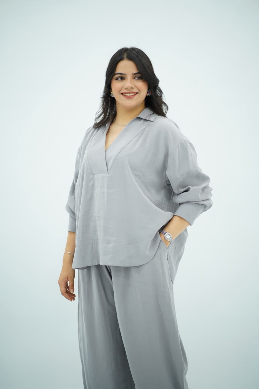 Ensemble Tencel Chic Gris Bleu