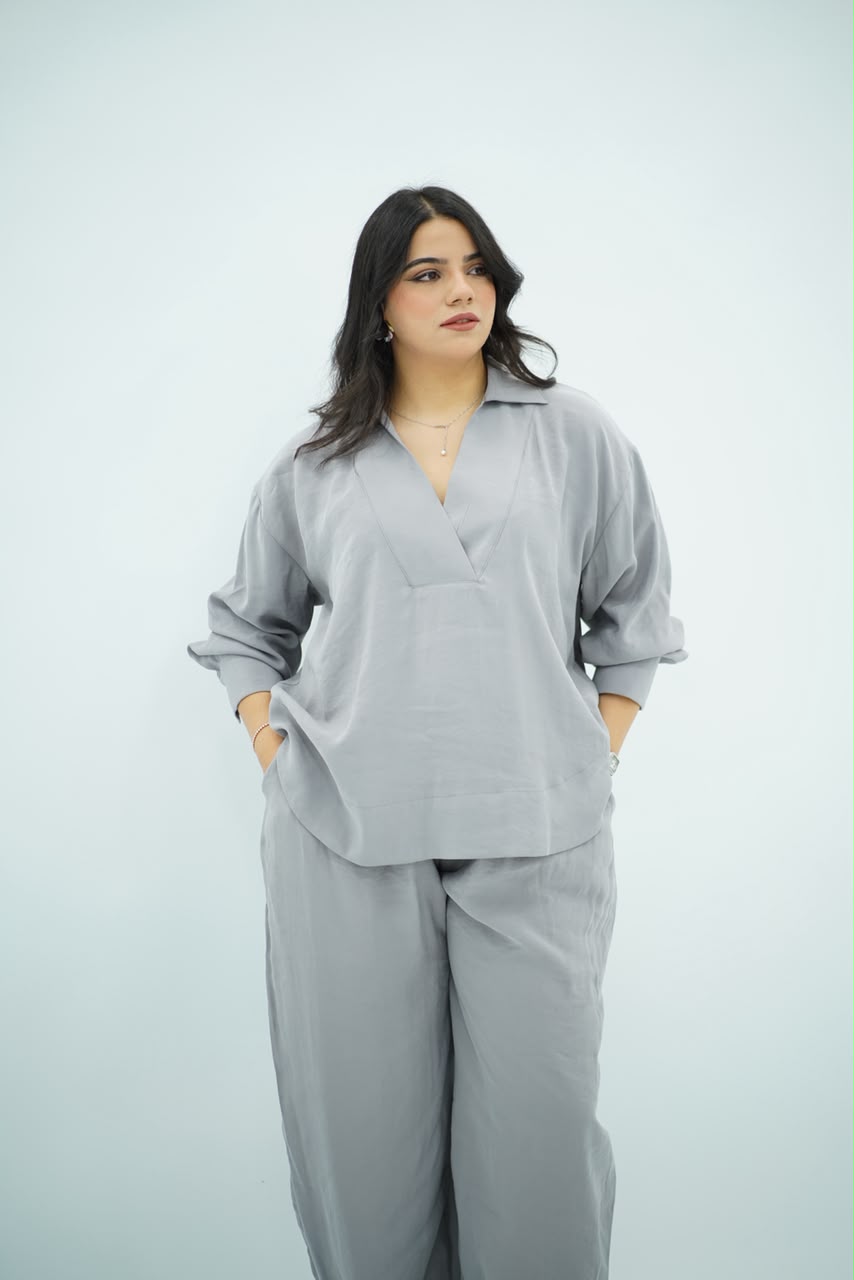 Ensemble Tencel Chic Gris Bleu