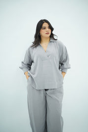 Ensemble Tencel Chic Gris Bleu