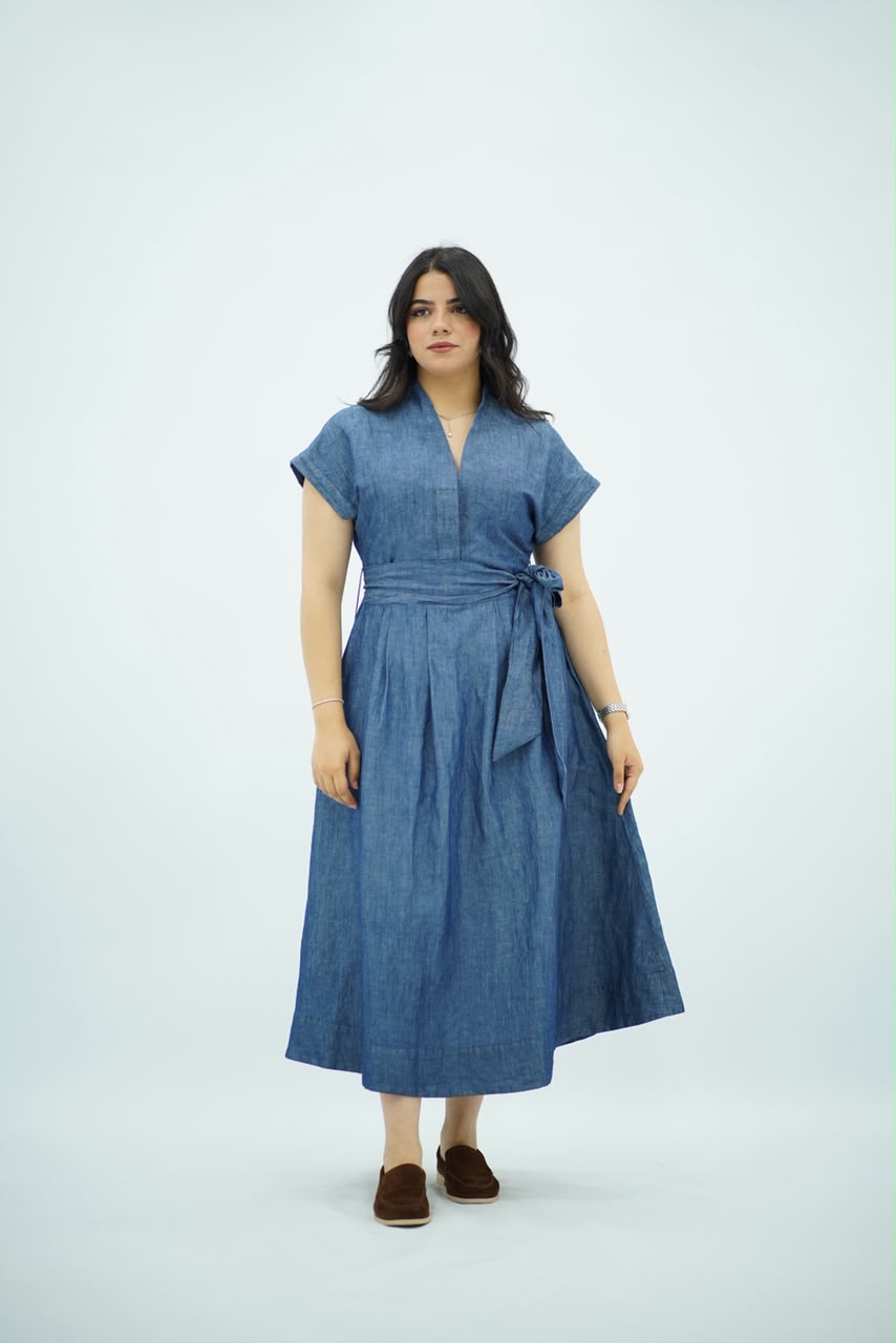 Robe Portefeuille Denim