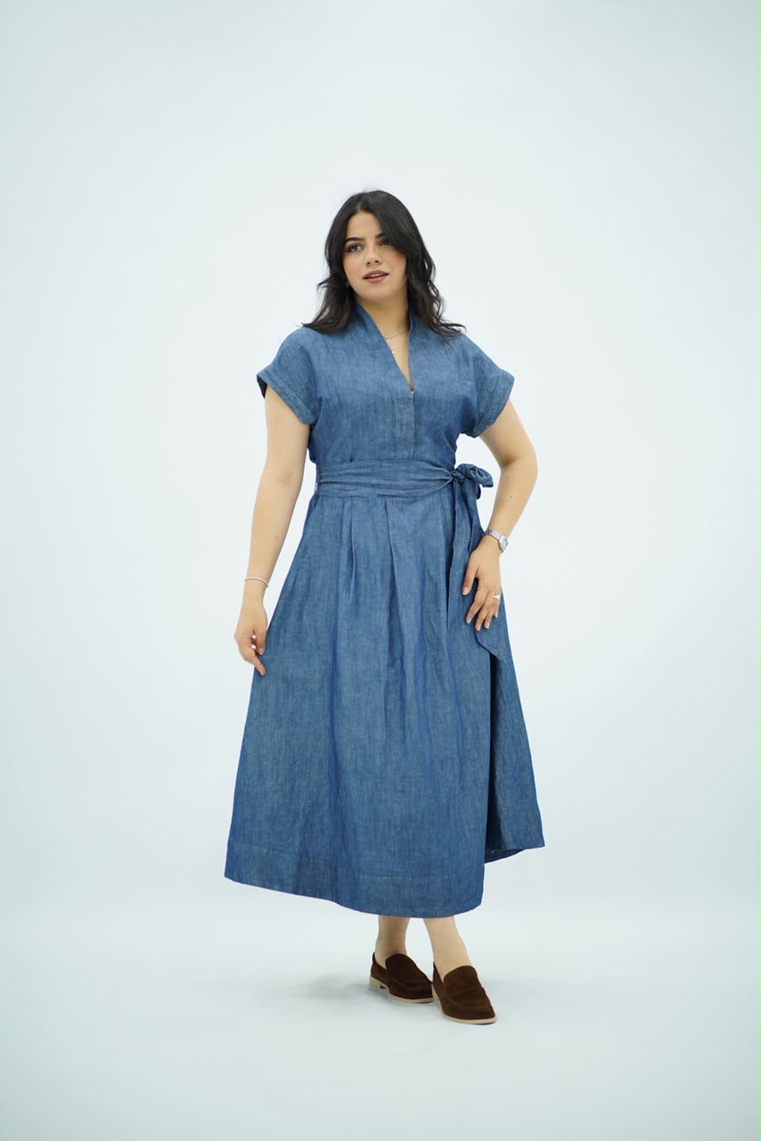 Robe Portefeuille Denim