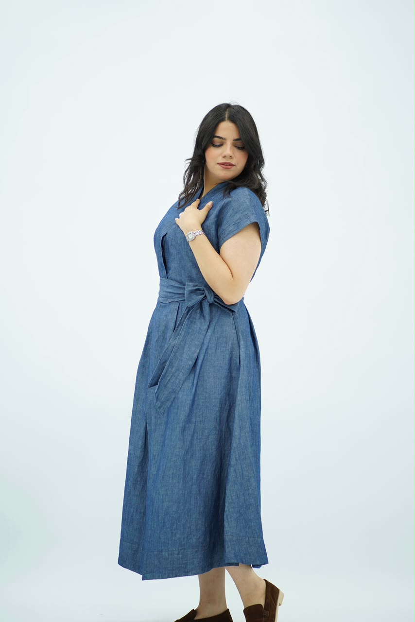 Robe Portefeuille Denim