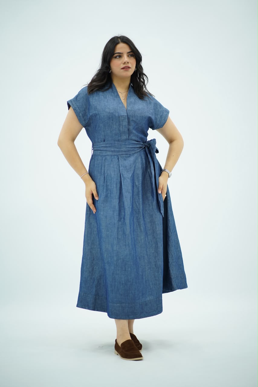 Robe Portefeuille Denim