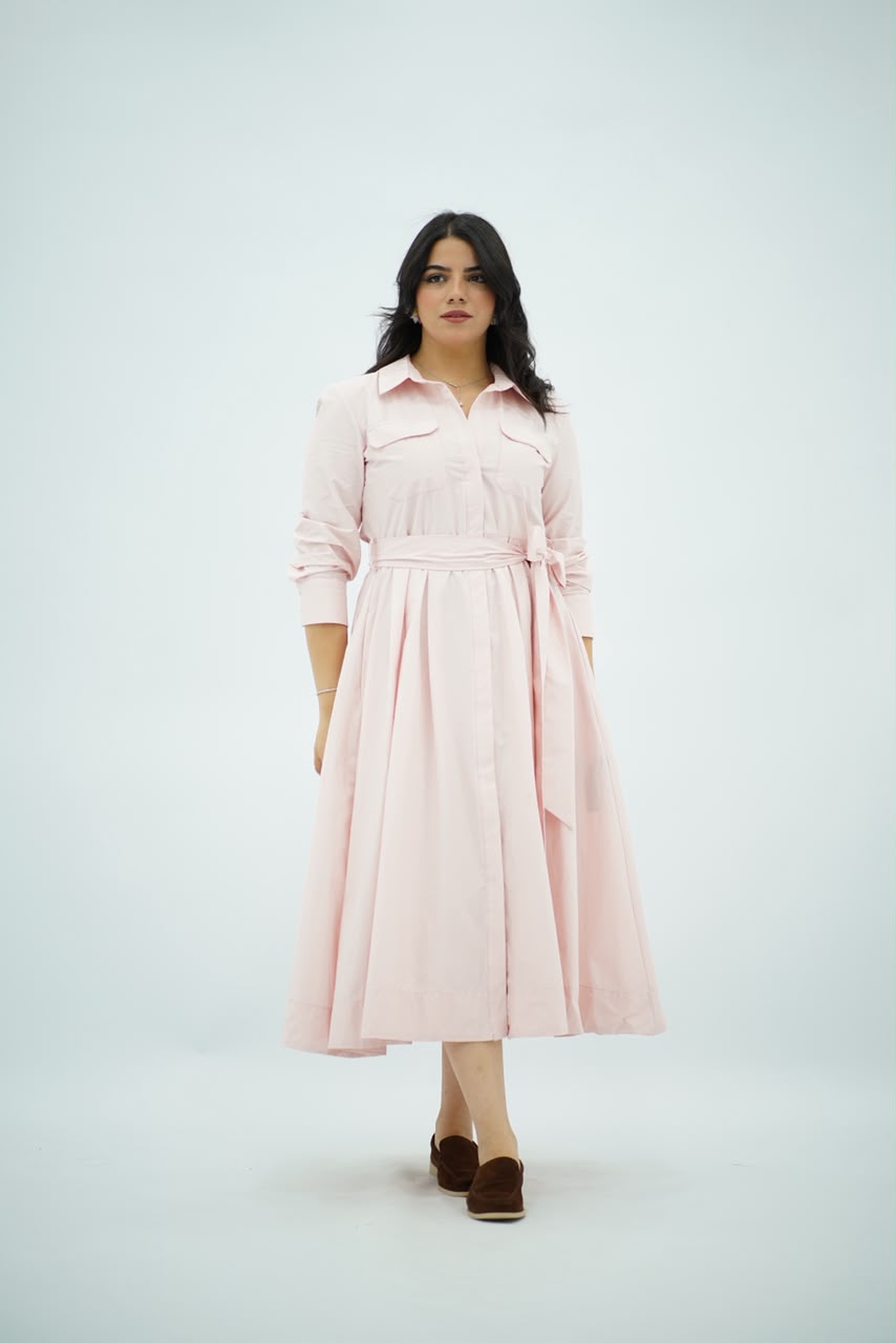 Robe Popeline Rose Bébé