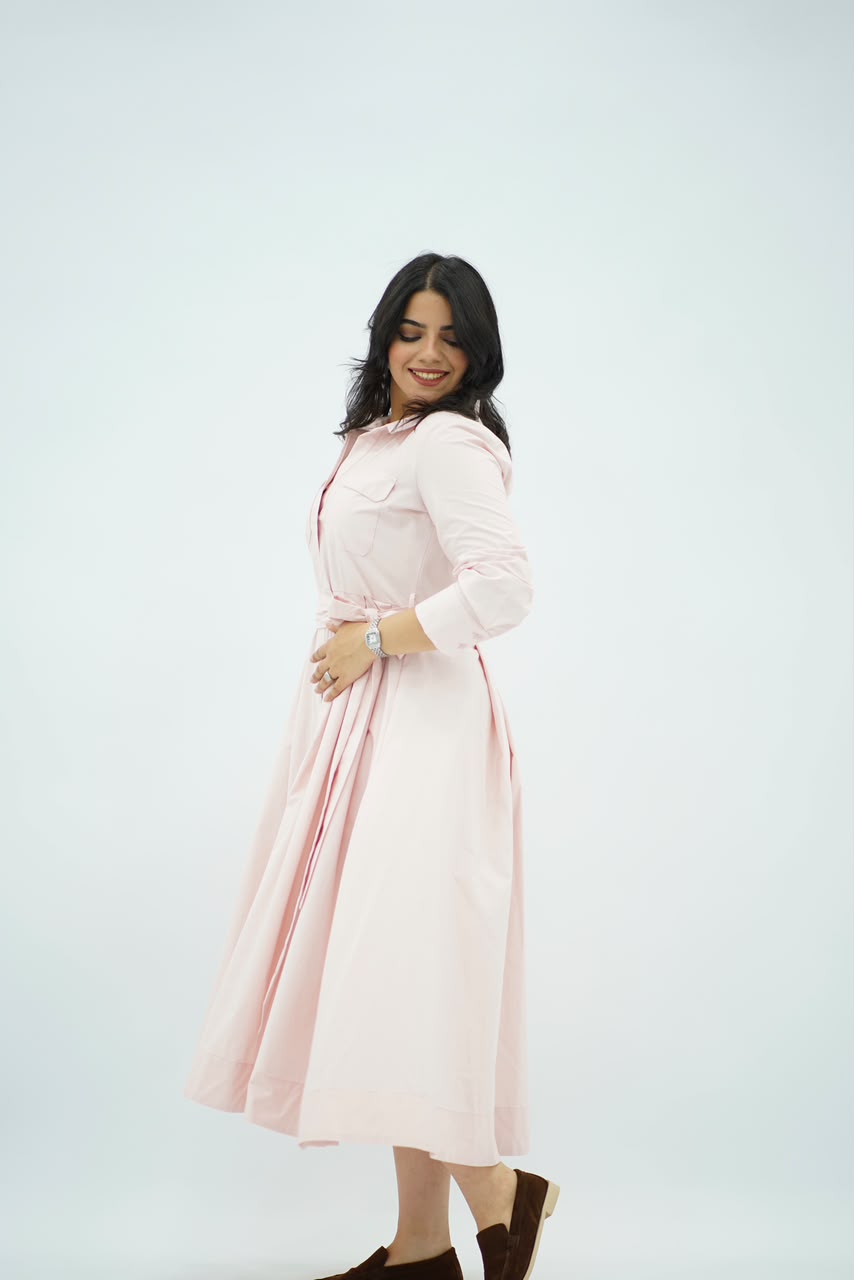Robe Popeline Rose Bébé