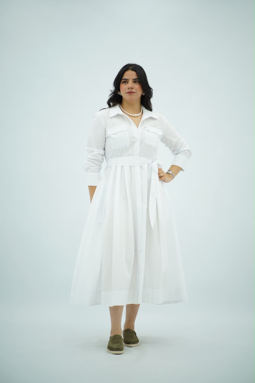 Robe Chemise Blanche – Élégance Intemporelle