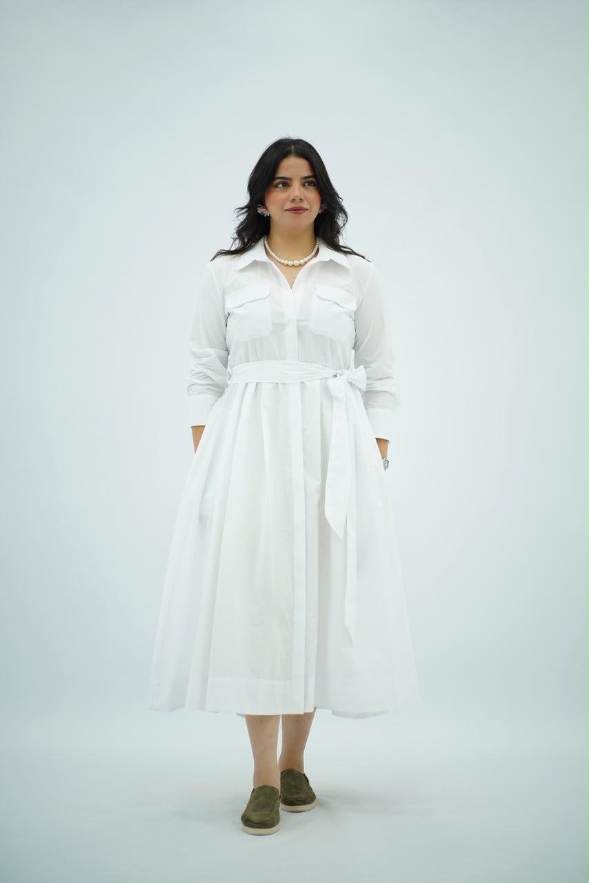 Robe Chemise Blanche – Élégance Intemporelle
