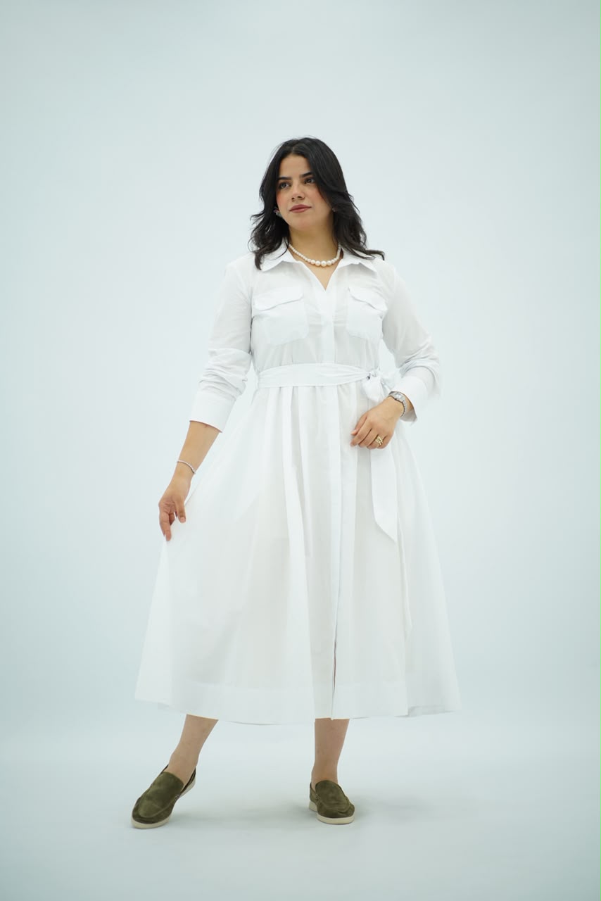 Robe Chemise Blanche – Élégance Intemporelle
