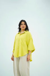 Chemise Oversize Jaune Citron