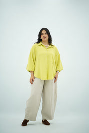 Chemise Oversize Jaune Citron