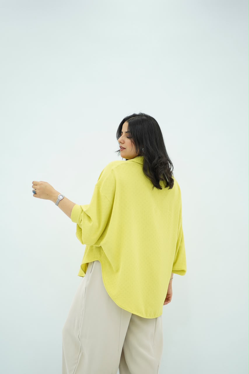 Chemise Oversize Jaune Citron