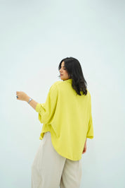Chemise Oversize Jaune Citron