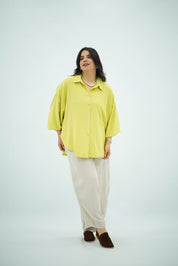 Chemise Oversize Jaune Citron