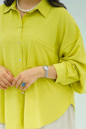 Chemise Oversize Jaune Citron
