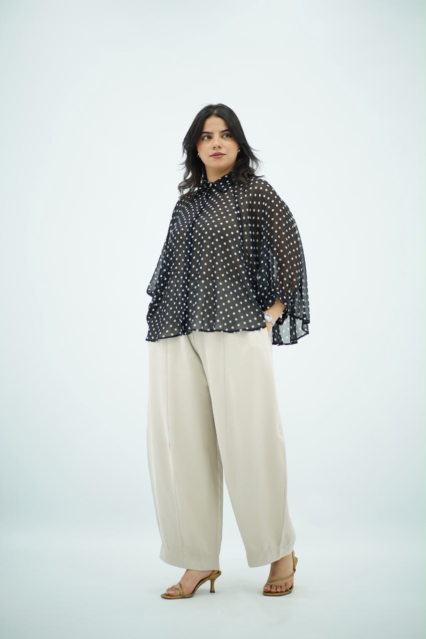 Chemise en mousseline Polkadot