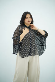 Chemise en mousseline Polkadot