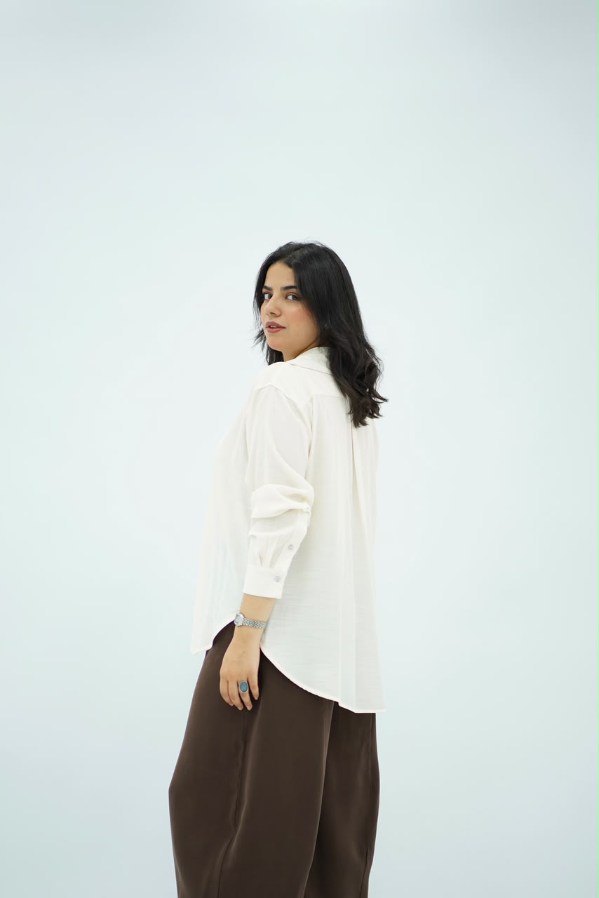 Chemise Fluide Écru