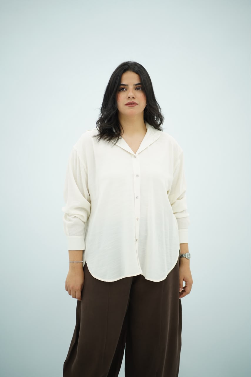 Chemise Fluide Écru