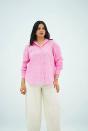 Chemise Texturée Rose