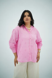 Chemise Texturée Rose