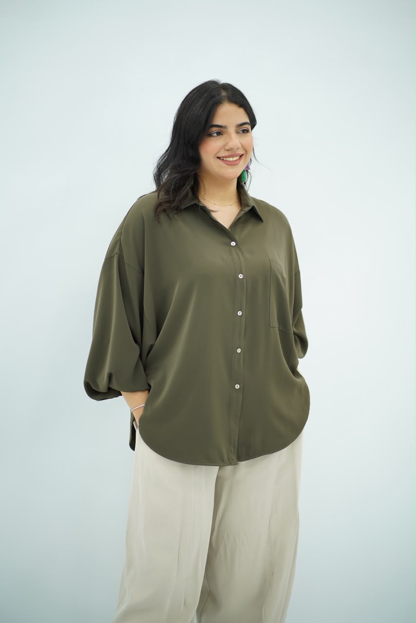 Chemise Oversize Kaki