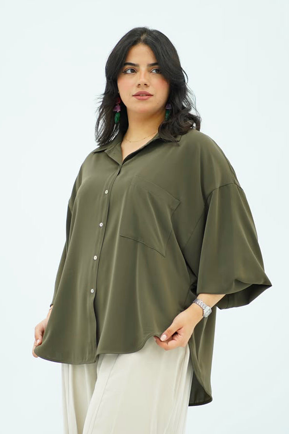 Chemise Oversize Kaki