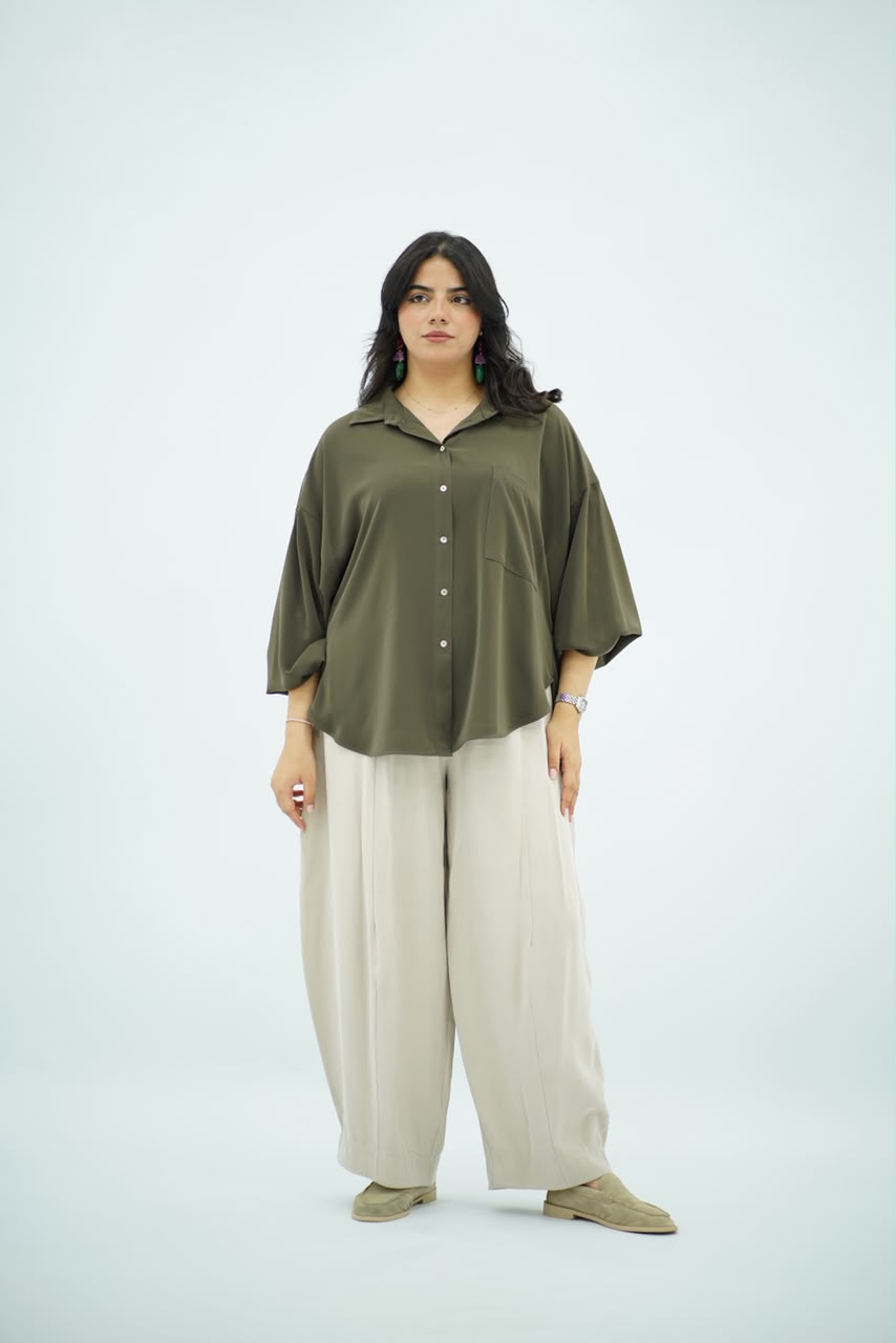 Chemise Oversize Kaki