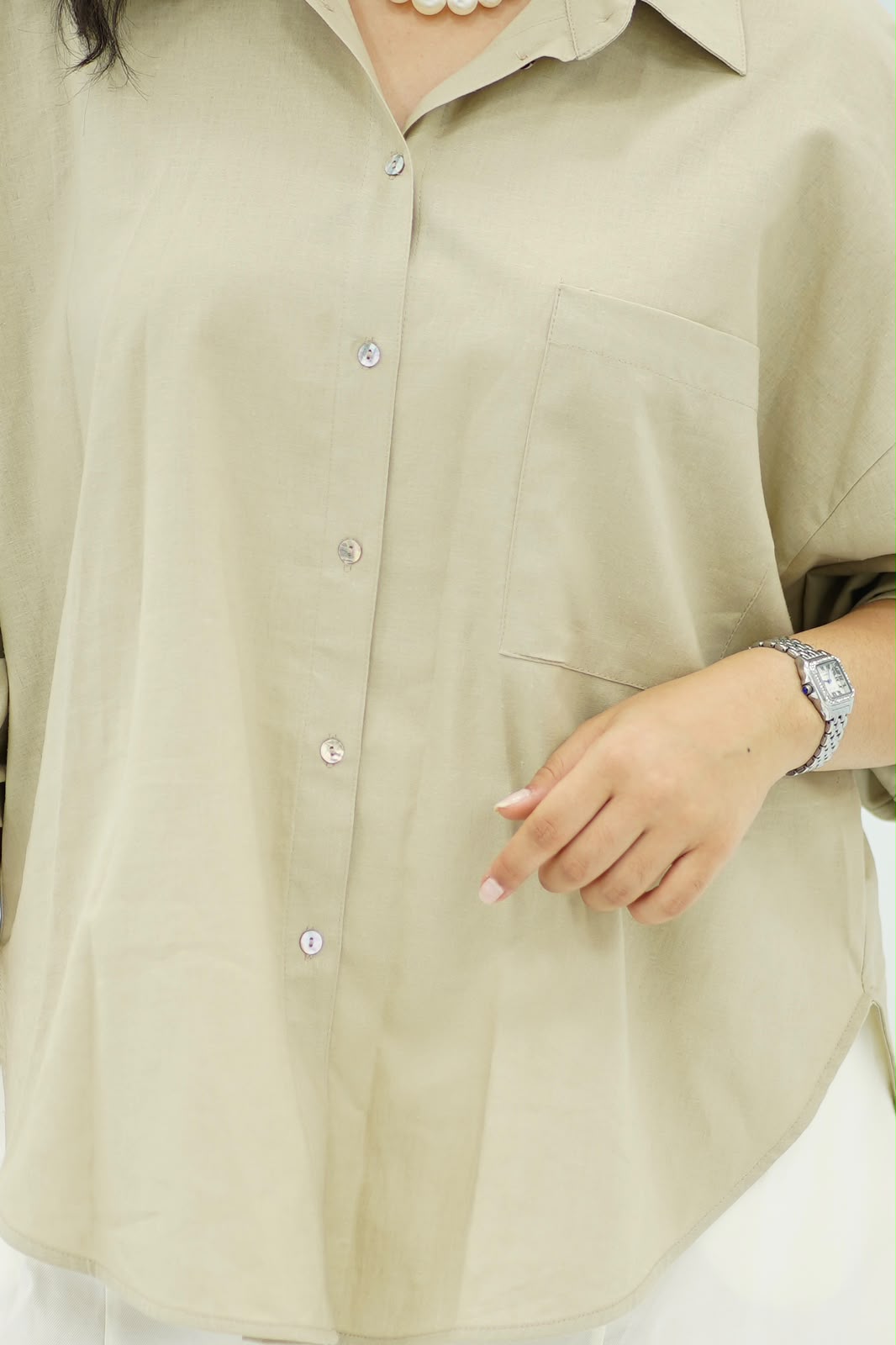 Chemise Oversize Beige Sable