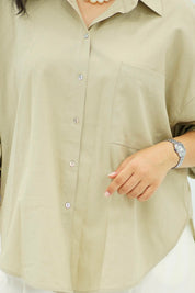 Chemise Oversize Beige Sable