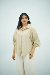 Chemise Oversize Beige Sable