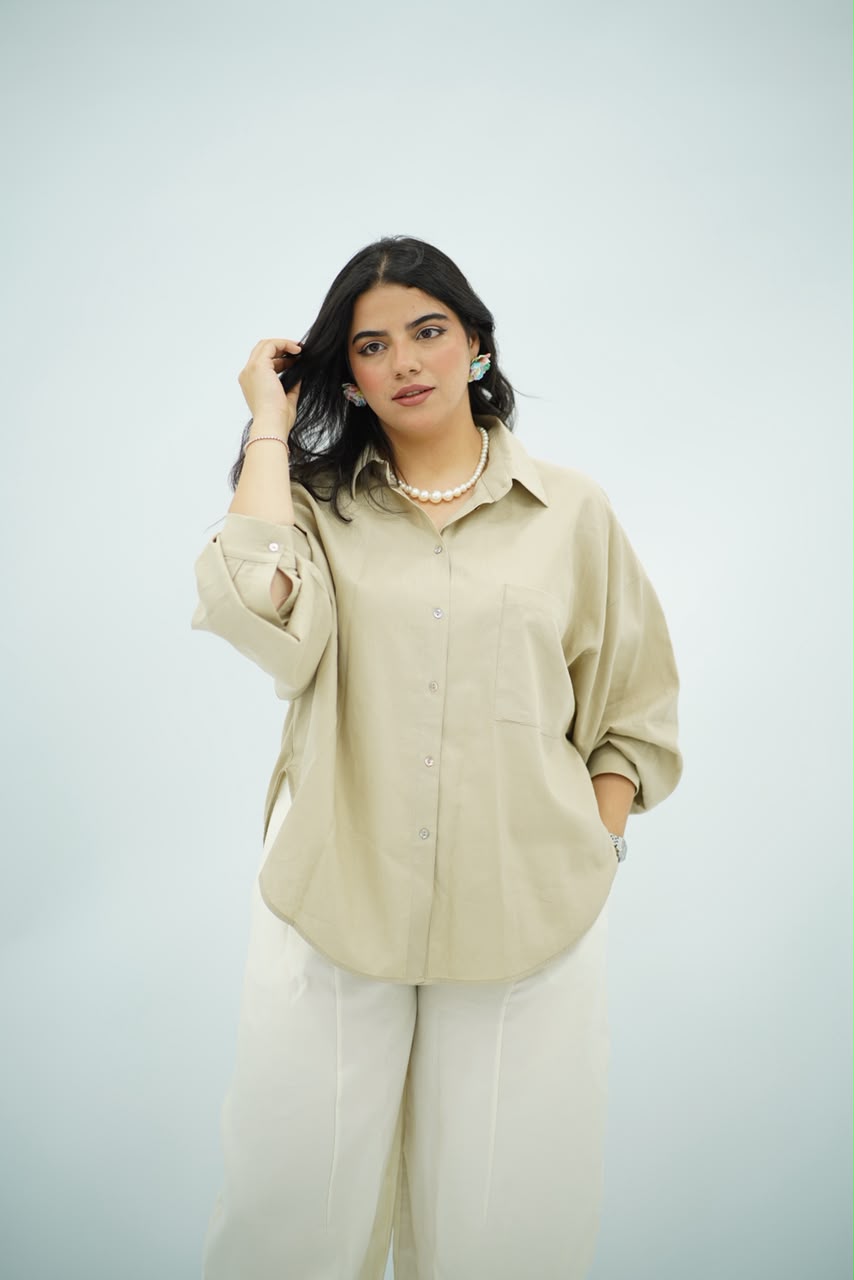 Chemise Oversize Beige Sable