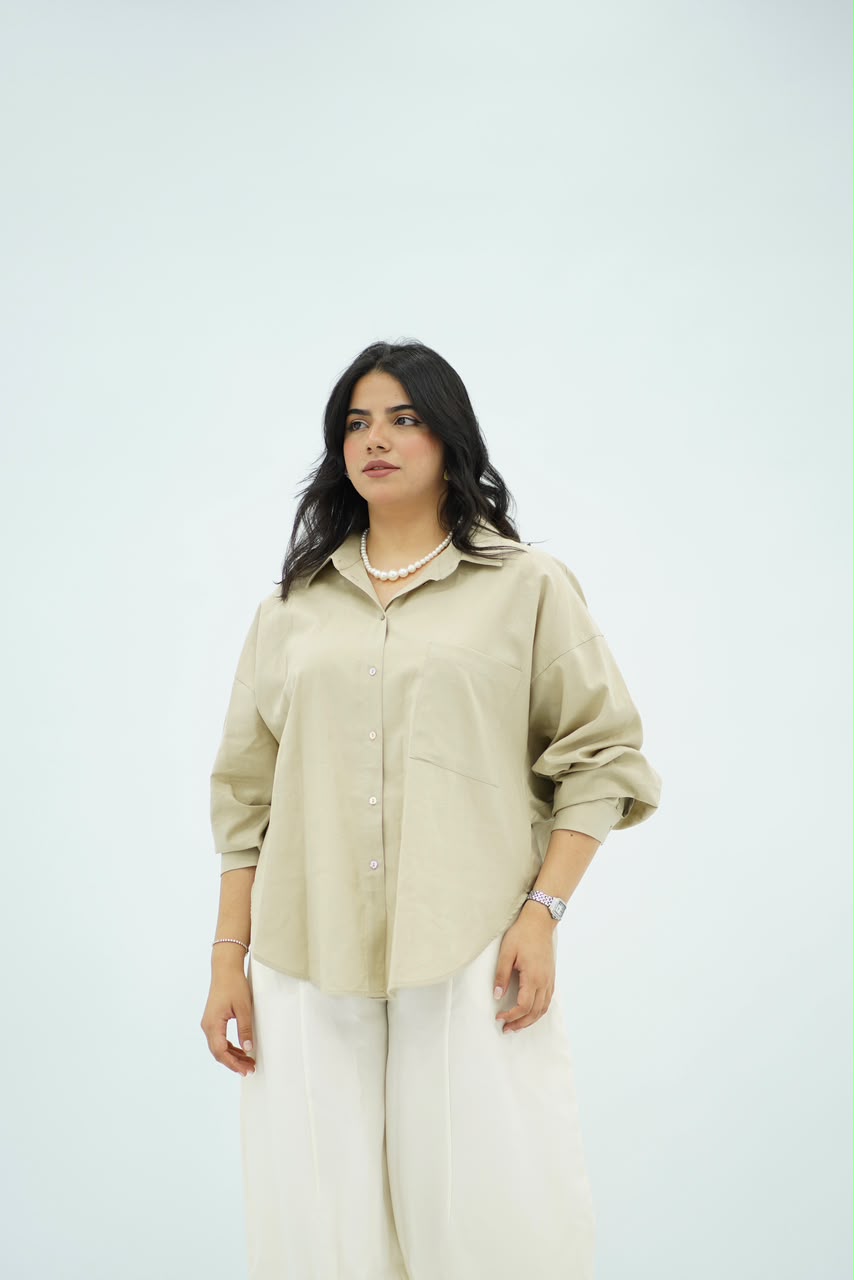 Chemise Oversize Beige Sable