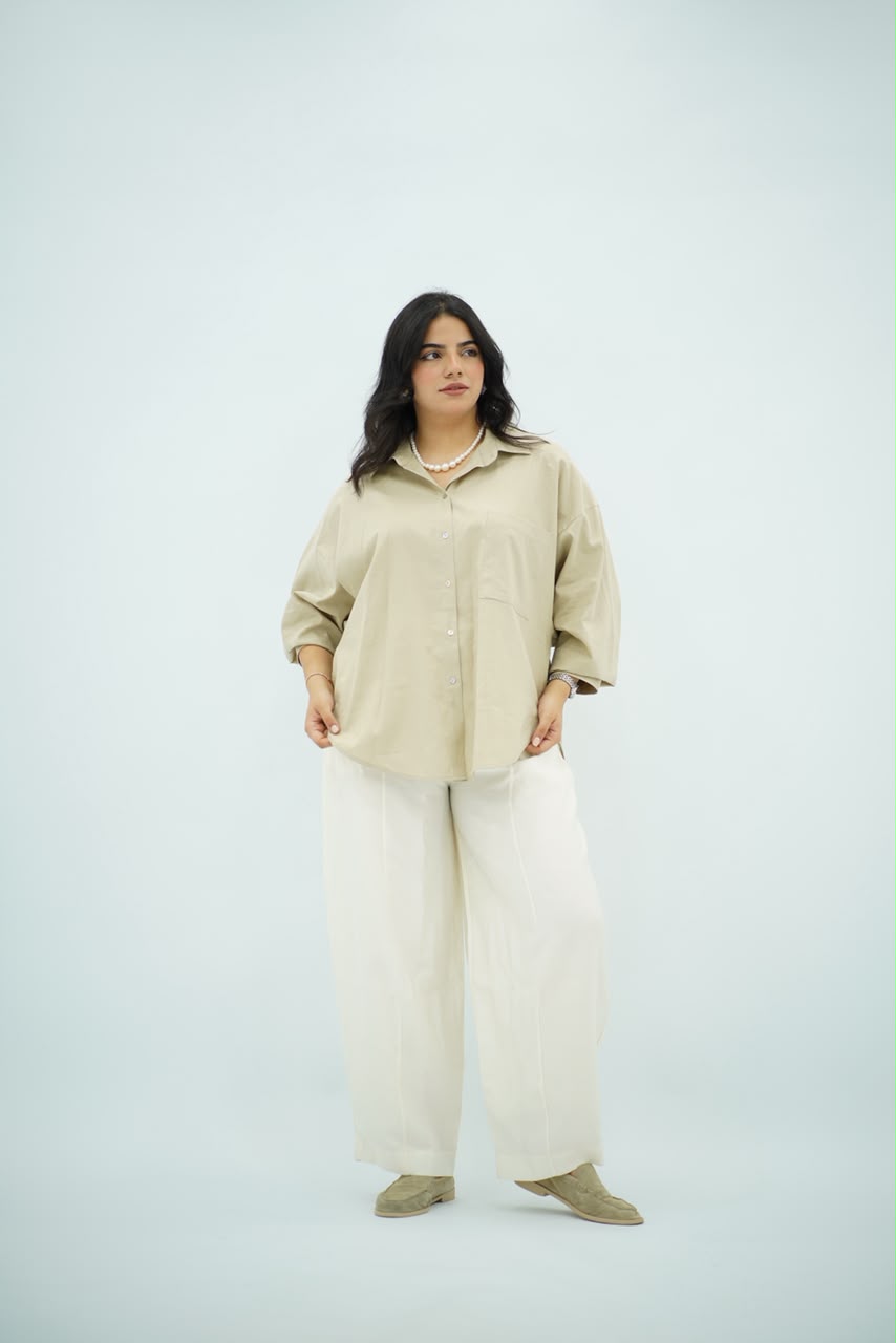Chemise Oversize Beige Sable