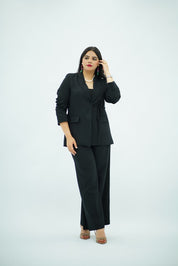 Tailleur Noir – Veste Croisée