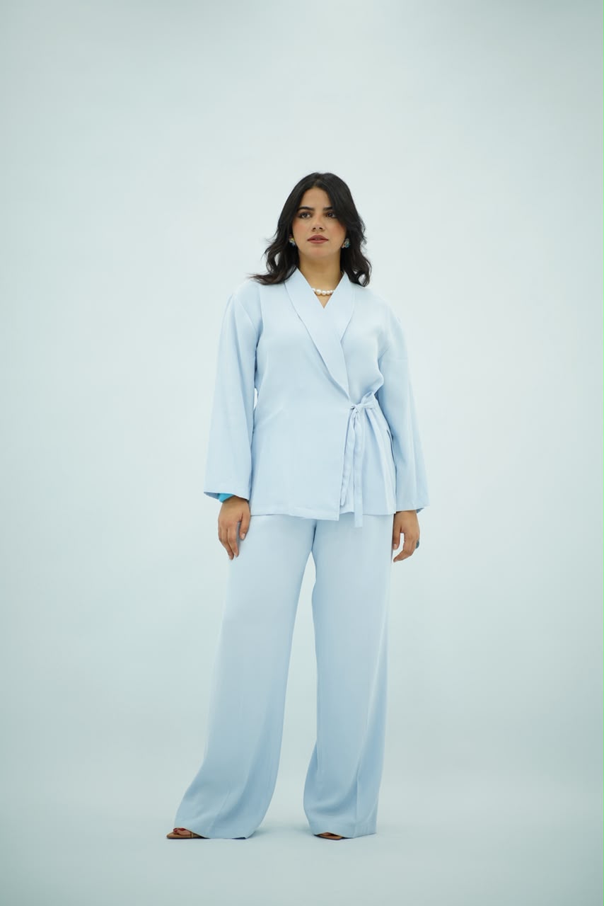 Ensemble Tencel Croisé – Bleu Ciel