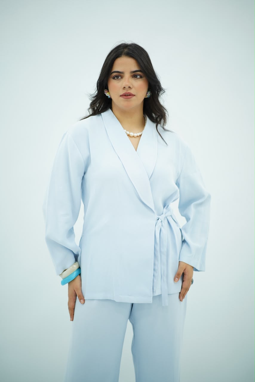 Ensemble Tencel Croisé – Bleu Ciel