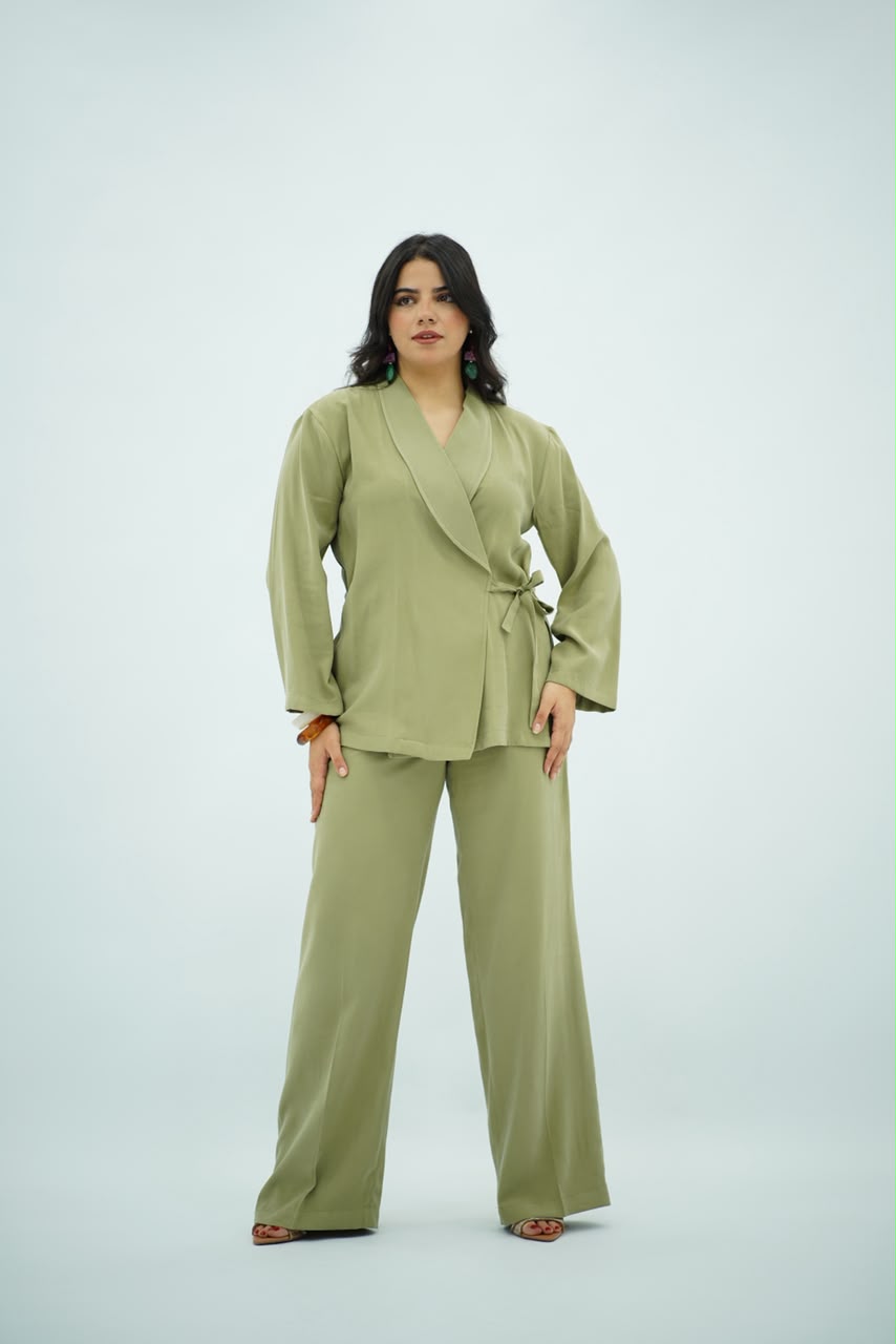 Ensemble Tencel Croisé – Vert Sauge