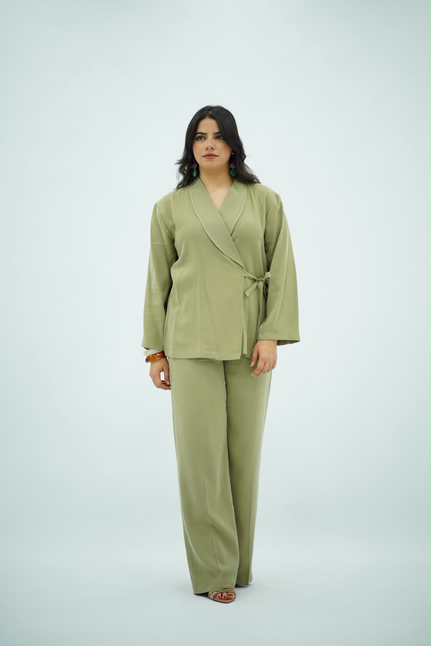Ensemble Tencel Croisé – Vert Sauge
