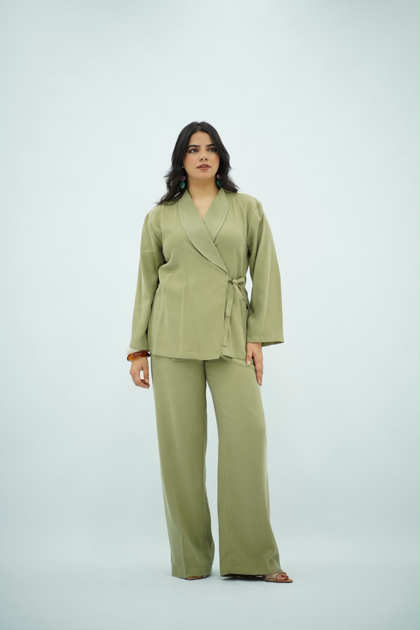 Ensemble Tencel Croisé – Vert Sauge