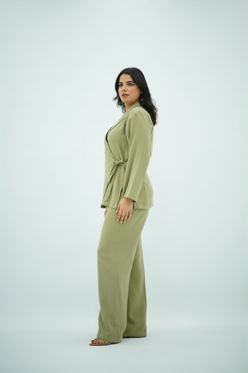 Ensemble Tencel Croisé – Vert Sauge